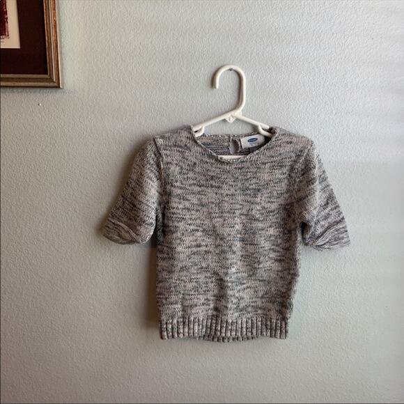 Old Navy Shirt Sleeve Gray/Pink Sweater 5T - Picture 1 of 7